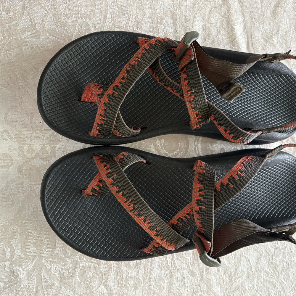Chaco Black and Red Strappy Sandals